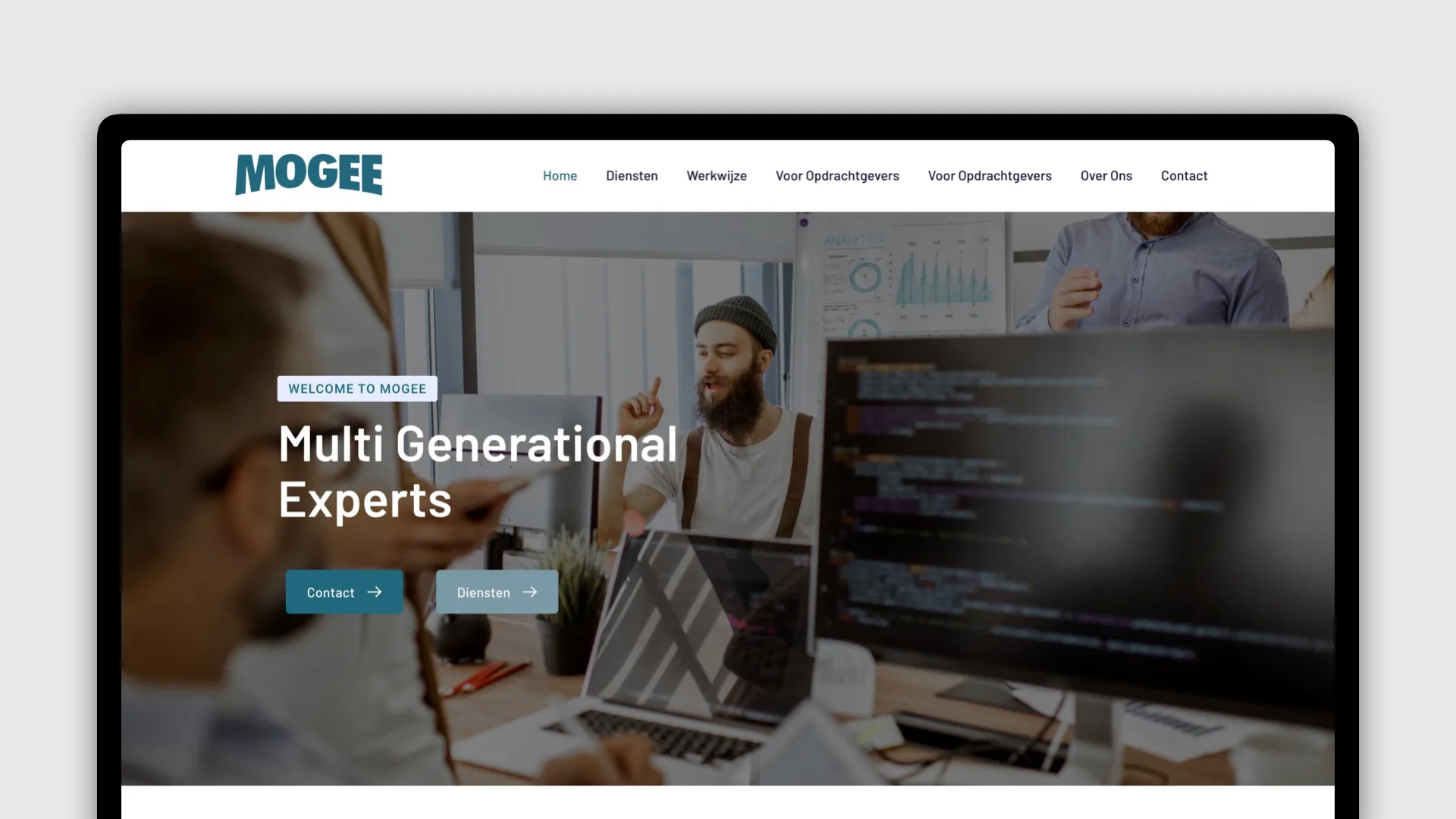 MOGEE website, home page